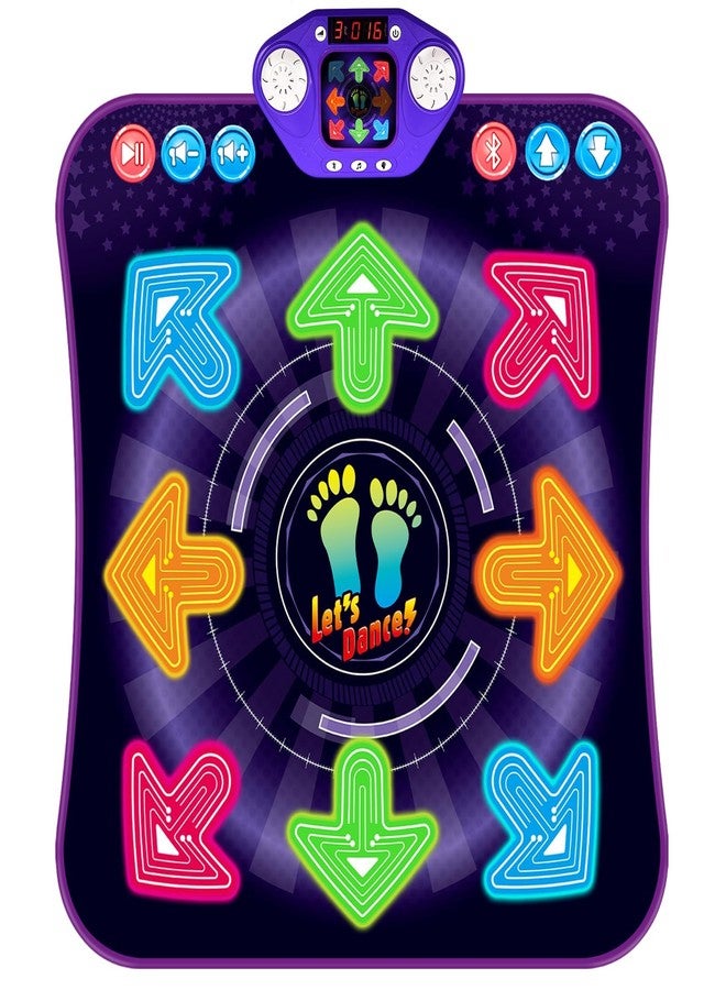 TooLion Dance Mat Toys for 3-12 Year Old Girls Boys, Dance Pad with Light Up 8-Buttons & Bluetooth, Music Dance Game with 7 Game Modes, Christmas Birthday Gifts for 3 4 5 6 7 8 9 10+ Year Old Girls Boys - Image 1